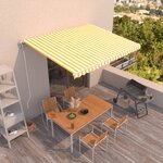 vidaXL Auvent rétractable automatique 400x350 cm Jaune et blanc