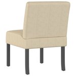 vidaXL Fauteuil sans accoudoirs crème tissu