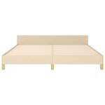 vidaXL Cadre de lit sans matelas crème 160x200 cm tissu