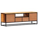 vidaXL Meuble TV 120 x 30 x 40 cm Bois de récupération massif et acier