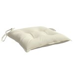 vidaXL Coussins de chaise lot de 4 blanc crème 40x40x7 cm tissu oxford