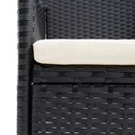 vidaXL Mobilier à dîner de jardin et coussins 5Pièces Résine tressée Noir