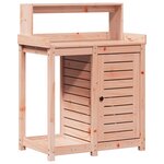 vidaXL Table de rempotage avec étagères bois massif de douglas