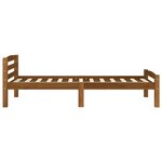vidaXL Cadre de lit Marron miel Bois de pin massif 90x200 cm