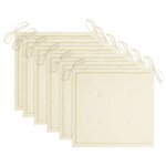 vidaXL Chaises pliables de jardin lot de 6 avec coussins Bois d'acacia