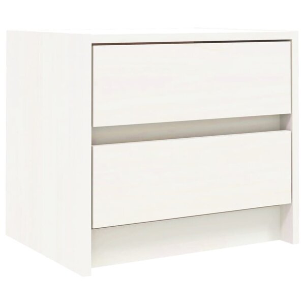 vidaXL Table de chevet blanc 40x31x35 5 cm bois de pin massif