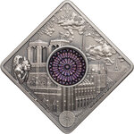Pièce de monnaie en Argent 10 Dollars g 50 Millésime 2017 Holy Windows NOTRE DAME CATHEDRAL