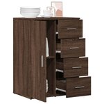 vidaXL Buffet chêne marron 59x39x80 cm bois d'ingénierie