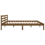 vidaXL Cadre de lit Bois massif de pin 200x200 cm Marron miel