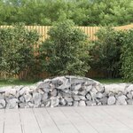vidaXL Paniers à gabions arqués 12 Pièces 300x50x40/60 cm fer galvanisé