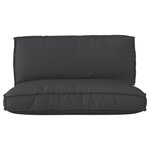 vidaXL Set de coussins pour palette 2 pièces en tissu Oxford noir