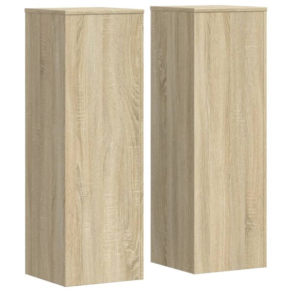 vidaXL Supports pour plantes 2 Pièces chêne sonoma bois d'ingénierie