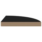 vidaXL Étagères d'angle flottantes 2 Pièces noir 35x35x3 8 cm MDF