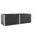 vidaXL Lit surélevé de jardin 200x50x91 cm WPC Gris