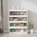 vidaXL Bibliothèque/Séparateur de pièce Blanc 100x30x135 cm
