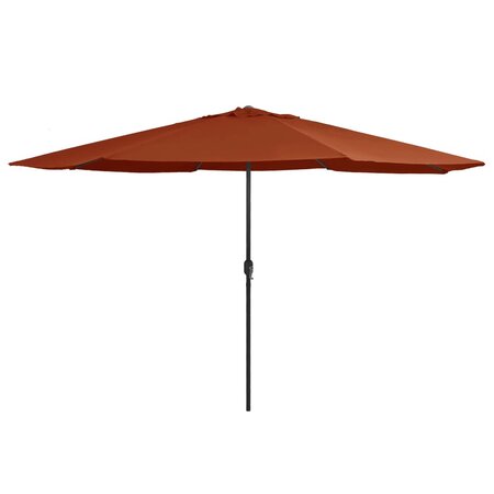 vidaXL Parasol d'extérieur avec mât en métal 390 cm terre cuite