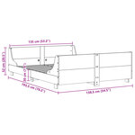 vidaXL Cadre de lit sans matelas blanc 135x190 cm bois de pin massif
