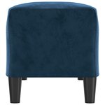 vidaXL Banc Bleu 100x35x41 cm Velours