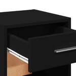 vidaXL Tables de chevet 2 Pièces noir 35x34x65 cm bois d’ingénierie