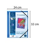 Chemise À Élastiques 3 Rabats Polypropylène Translucide Krea Cover - A4 - Bleu - X 25 - Exacompta
