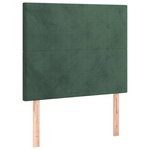 vidaXL Cadre de lit avec tête de lit Vert foncé 90x200 cm Velours