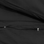 vidaXL Ensemble de housse de couette Noir 220x240 cm Microfibre légère