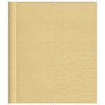 vidaXL Écran de balcon sable 120x1000 cm 100  polyester oxford