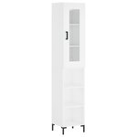 vidaXL Buffet haut Blanc 34 5x34x180 cm Bois d'ingénierie