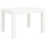 vidaXL Table de jardin blanc 59x47x40 cm PP