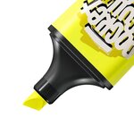 LOT de 10 Surligneur fluorescent Stabilo Boss Mini by Snooze One Mini - Trait entre 2 et 5 mm - Encre à base d'eau - Anti-dessèchement - Jaune