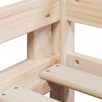 vidaXL Lit superposé et échelle et toit 90x190 cm bois de pin massif