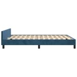 vidaXL Cadre de lit avec tête de lit Bleu foncé 140x190 cm Velours