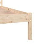 vidaXL Cadre de lit Bois de pin massif 140x190 cm