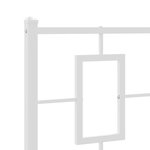 vidaXL Cadre de lit métal avec tête de lit blanc 75x190 cm