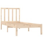 vidaXL Cadre de lit bois de pin massif 75x190 cm petit simple