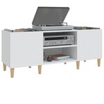 vidaXL Armoire à disques blanc 121x38x48 cm bois d'ingénierie