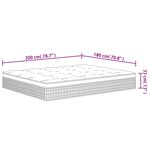 vidaXL Matelas à ressorts ensachés dureté moyenne 180x200 cm