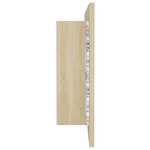vidaXL Armoire à miroir à LED de bain Chêne sonoma 100x12x45 Acrylique