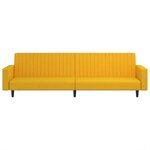 vidaXL Canapé-lit 2 places jaune velours