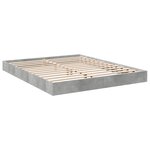 vidaXL Cadre de lit gris béton 150x200 cm bois d'ingénierie