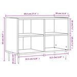 vidaXL Meuble TV blanc brillant 69 5 x 30 x 50 cm bois d'ingénierie