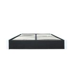 Lit adulte 140 x 190 cm avec Coffre de rangement - Simili Blanc