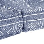 Vidaxl pouf modulaire à 2 places indigo tissu
