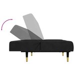 vidaXL Ensemble de canapés 2 Pièces noir velours