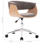 vidaXL Chaises pivotantes à manger lot de 4 taupe tissu