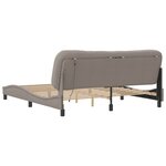 vidaXL Cadre de lit avec lumières LED taupe 180x200 cm tissu