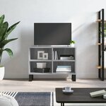 vidaXL Meuble TV sonoma gris 69 5 x 30 x 50 cm bois d'ingénierie