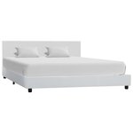 vidaXL Cadre de lit Blanc Similicuir 120 x 200 cm
