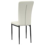 vidaXL Chaises à manger lot de 2 Crème Velours