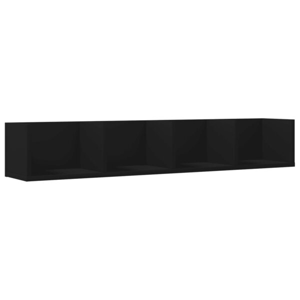 vidaXL Armoire murale noir 99x18x16 5 cm bois d'ingénierie